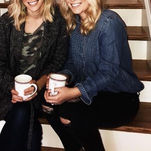 Women's American Eagle Washed Denim Blouse